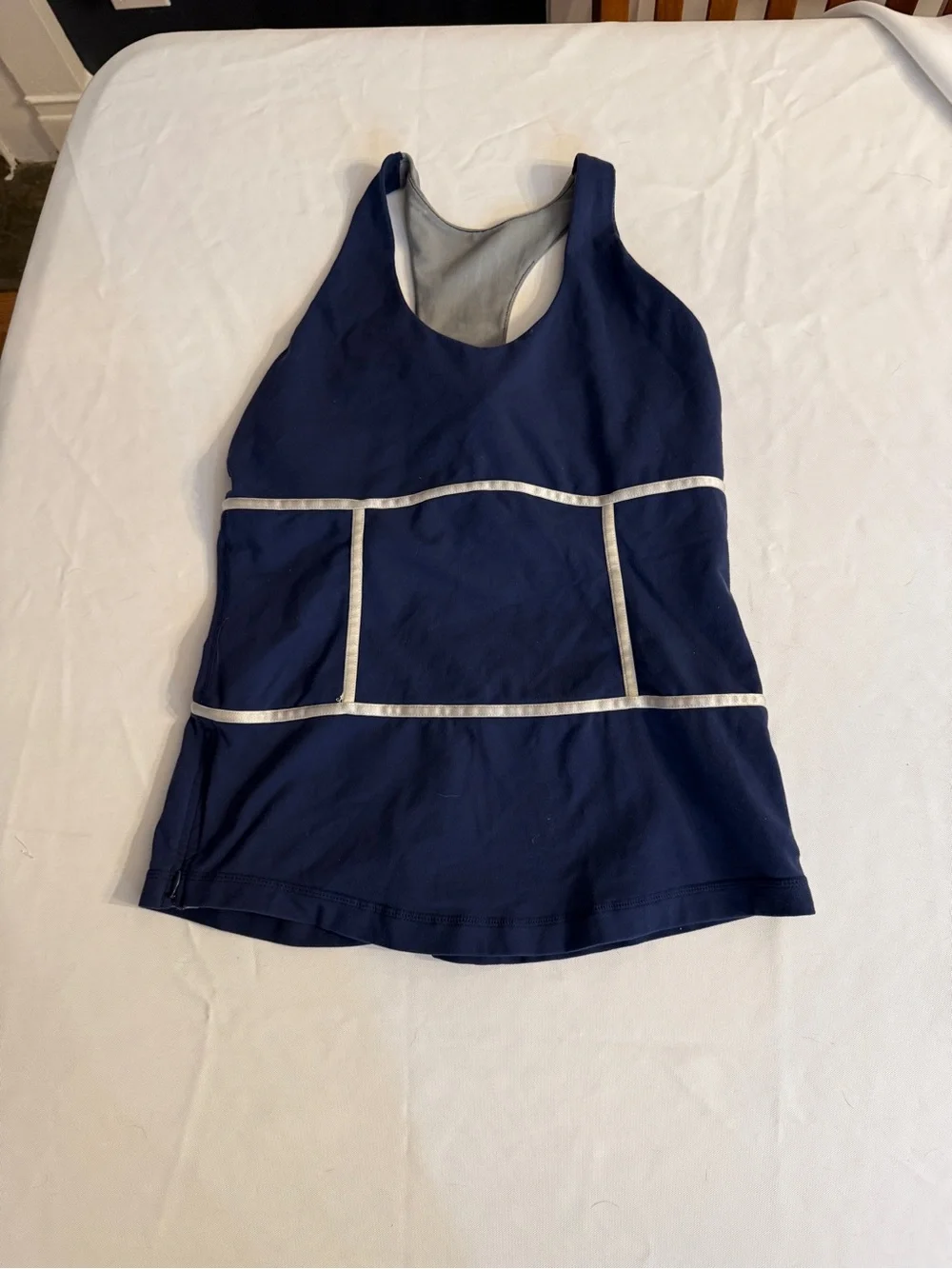 lululemon athletica Navy Tank Top with Silver Trim